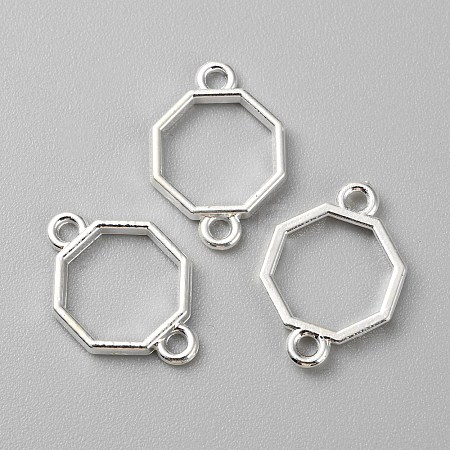 Zinc Alloy Open Back Bezel Connector Charms FIND-WH0139-69G-S-1