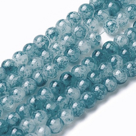 Spray Painted Glass Beads Strands GLAA-A038-A-70-1