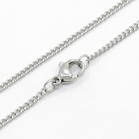 Tarnish Resistant Women's 304 Stainless Steel Twisted Chain Necklaces X-STAS-O037-58P-1