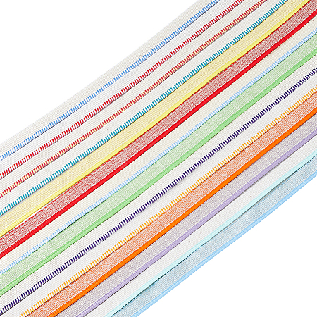 14Pcs 14 Styles Polycotton & Polyester Ribbon OCOR-FH0001-35B-1