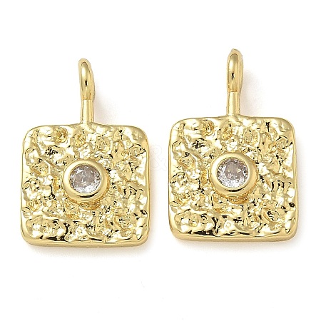 Rack Plating Brass Cubic Zirconia Pendants X-KK-K392-05G-1