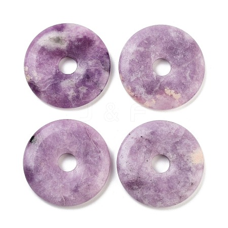 Natural Lepidolite Pendants G-K099-50mm-02-1