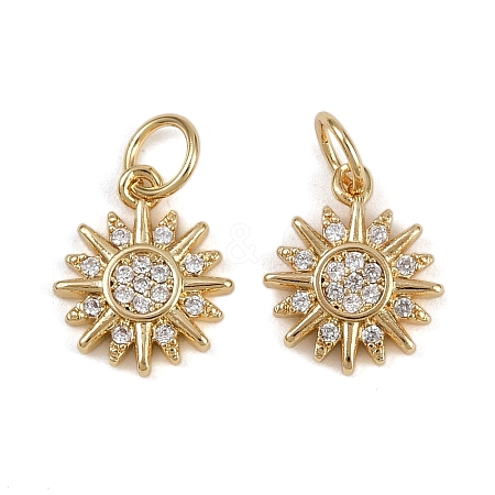Brass Micro Pave Cubic Zirconia Pendants KK-B150-02G-02-1