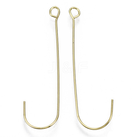 Brass Earring Hooks KK-R122-035-NF-1