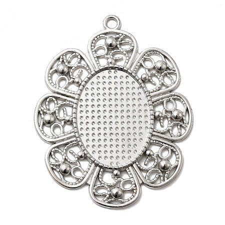 Alloy Pendant Cabochon Settings PALLOY-CJX88-P-LF-1
