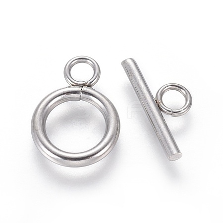 Non-Tarnish 304 Stainless Steel Toggle Clasps STAS-G204-01E-P-1