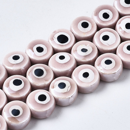 Handmade Porcelain Ceramic Beads Strands PORC-T006-04J-1