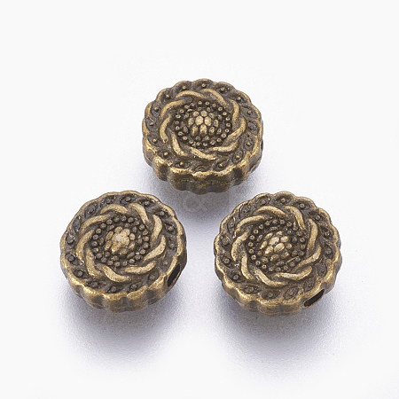 Tibetan Style Alloy Beads TIBEB-R022-AB-LF-1