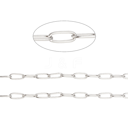 304 Stainless Steel Paperclip Chains CHS-F010-01B-P-1