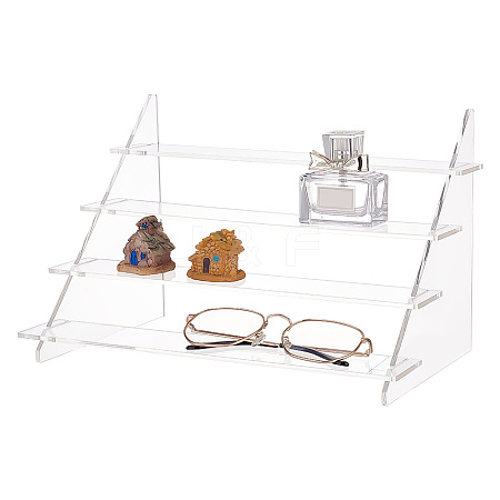 4-Tier Assembled Transparent Acrylic Organizer Display Risers ODIS-WH0034-07-1