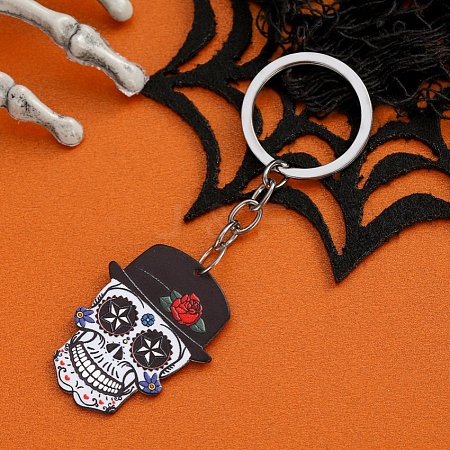 Halloween Skull Keychain PW-WGB292A-04-1