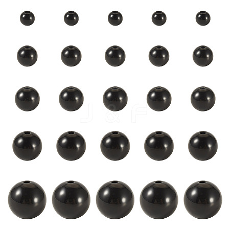 100Pcs 5 Styles Opaque Acrylic Beads MACR-TADJ0001-12B-1