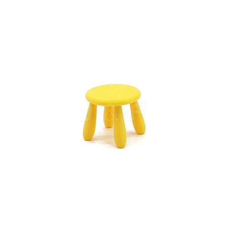 Plastic Round Stool Miniature Ornaments PW-WG2912C-01-1