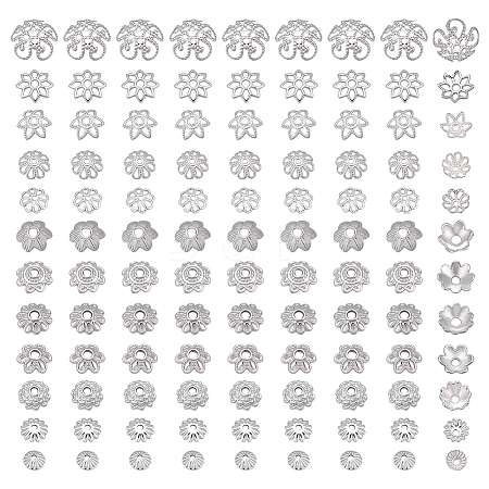 120Pcs 12 Styles Alloy Beads Caps FIND-PH0022-80S-1