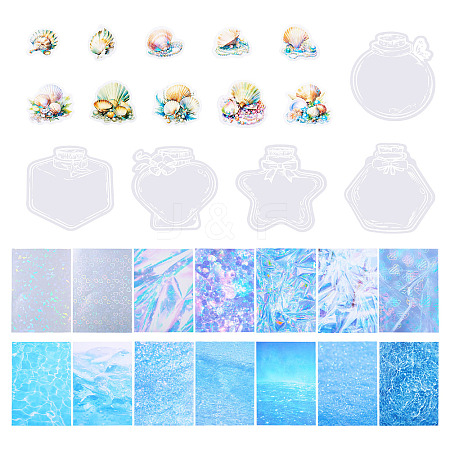 3Sets 3 Styles PET Waterproof Decorative Stickers DIY-TA0010-64A-1