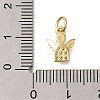 Rack Plating Brass Micro Pave Cubic Zirconia Pendants ZIRC-F142-22G-3