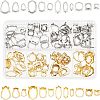 CHGCRAFT 96Pcs 24 Styles  Brass Open Back Bezel Sew on Prong Settings KK-CA0003-16-1