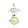 Silver Color Plated Brass Hollow Round Cage Pendants LS-KK-J248-04S-1