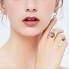 Brass Adjustable Ring Findings KK-BBC0023-69B-7