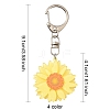 Acrylic Daisy Pendant Decoration HJEW-YW00028-01-3