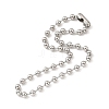 304 Stainless Steel Ball Chain Necklace & Bracelet Set STAS-D181-02P-01B-2
