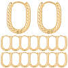 16Pcs 304 Stainless Steel Hoop Earrings EJEW-SC0002-30-1
