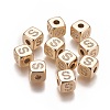 Brass Micro Pave Cubic Zirconia Beads KK-K238-16G-S-1