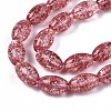 Transparent Crackle Glass Beads Strands GLAA-S192-B-010H-3