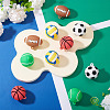 10Pcs 5 Styles PVC Opaque Plastic Pendants KY-TA0001-53-4
