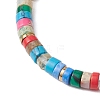 Natural & Synthetic Mixed Gemstone Heishi Beaded Bracelets BJEW-JB11073-4