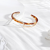 1Pc Brass Resin Cuff Bracelets for Women BJEW-LP0002-26A-3