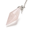 Natural Rose Quartz Pointed Dowsing Pendulums G-F763-05P-06-2