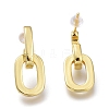 Brass Half Hoop Earrings EJEW-H104-13G-2