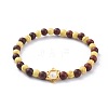 Natural Rosewood Beads Stretch Bracelets BJEW-JB04662-01-1