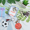 DIY Sports Ball Acrylic Pendant Keychain Making Kits DIY-SP0001-43-4