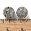 Natural Map Stone Round Ball Figurines Statues for Home Office Desktop Decoration G-P532-02A-24-3