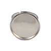 304 Stainless Steel Cuff Ring Components LS-STAS-D372-06P-07-2