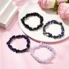 4Pcs Gemstone Beaded Stretch Bracelets Set BJEW-JB11177-2