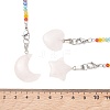 5Pcs Natural Rose Quartz Dowsing Pendulums PALLOY-JF05239-4