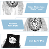 SUPERFINDINGS 2Pcs Iron & Glass Rhinestone Chain Tassel Fashion Epaulette DIY-FH0006-50-5