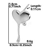 Non-Tarnish Stylish Heart Shaped 304 Stainless Steel Stud Earrings for Women BS5340-1-1