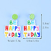 Word BE HAPPY TODAY Acrylic Dangle Stud Earrings FS-WG01C29-11-1