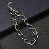 304 Stainless Steel Link Chain Bracelets for Women BJEW-A051-02GP-1