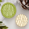 Texture Theme Roung Brass Stamp Head LS-AJEW-M036-06H-G-1