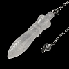 Natural Quartz Crystal Pointed Dowsing Pendulums G-F758-F07-P-2