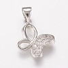 Brass Cubic Zirconia Pendants ZIRC-K070-22P-1