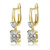 Brass Micro Pave Cubic Zirconia Hoop Earring EJEW-BB36360-1