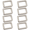 8Pcs Zinc Alloy Rectangle Buckle Ring PURS-SP0001-05P-1