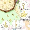 10Pcs 5 Styles Autumn Theme Brass Micro Pave Clear & Black Cubic Zirconia Charms KK-CJ0004-21-3