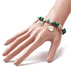 Synthetic Malachite Round Beaded Stretch Bracelet X1-BJEW-TA00251-3